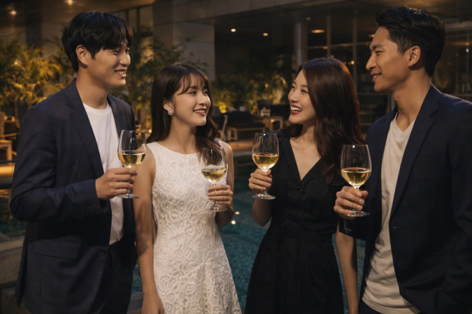 楽しそうに会話する人々