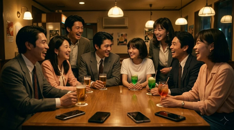 居酒屋で談笑する人々