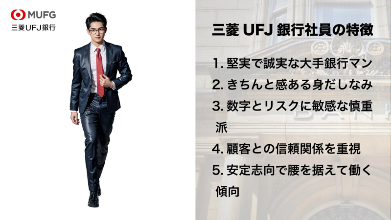 MUFG 三菱UFJ銀行 三菱UFJ銀行社員の特徴