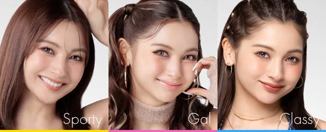 スポーティー、ギャル、クラッシーの3つのスタイルを表現したゆきぽよさんのポートレート