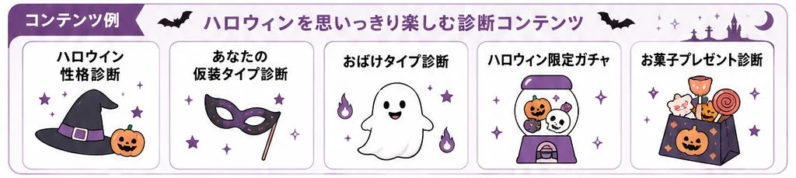 ハロウィンを思いっきり楽しむ診断コンテンツ