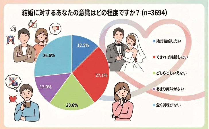 結婚に対するあなたの意識はどの程度ですか?