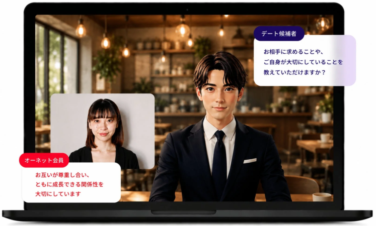 AIお見合いトレーニングの画面